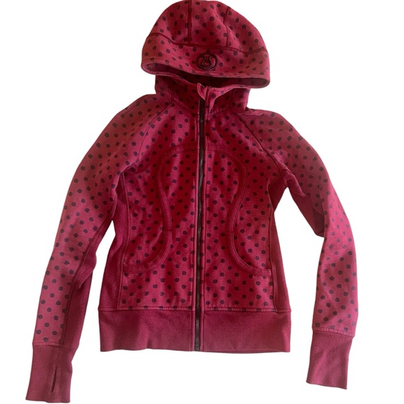 Lululemon Scuba Hoodie II Ghost Dot Heathered Cranberry Bordeaux Drama - Picture 7 of 17